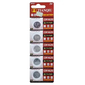 Cr1620 3v Lithium Button Battery, Ideal for Fitness Devices and Watches, Replacement Alkaline Battery, Low Power Capacity 0.02-0.8 Wh