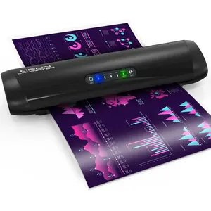 3-10 Mil Commercial Laminator Machine with Laminating Sheets, 4-Roller Jam-Free Thermal Laminator Machine 11x17,  Warm-up 13 Inch Laminating Machine, Hot Lamination Machine for Office School