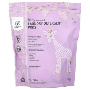 Grab Green Baby, Laundry Detergent Pods, Dreamy Rosewood with Essential Oils, 5+ Months, 50 Loads, 1.76 lbs (800 g)