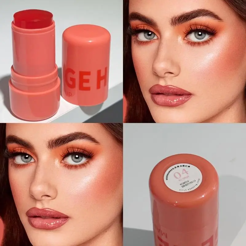 HERORANGE Jelly Blush & Lip Tint Stick  | 4 Multi-Use Shades for Cheeks & Lips | Waterproof, Radiant, Brightening, Smooth & Easy to Apply | Perfect Birthday & Holiday Gift! Cosmetic Product Cheek Stain  #JellyBlush #MultiUseMakeup #MakeupGift