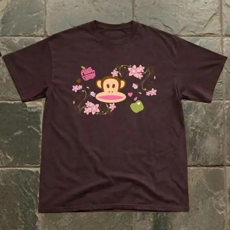Paul Frank With Peach Blossom Vignette Baby Tee, Y2k Style
