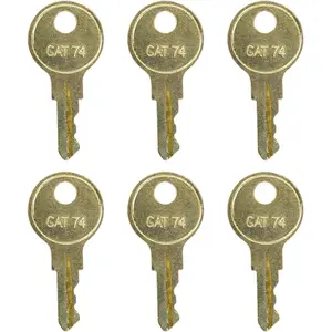 Dispenser Keys CAT74 for 33043 Toilet Paper Towel Janitor Cat 74 Dispenser (Pack of 6)