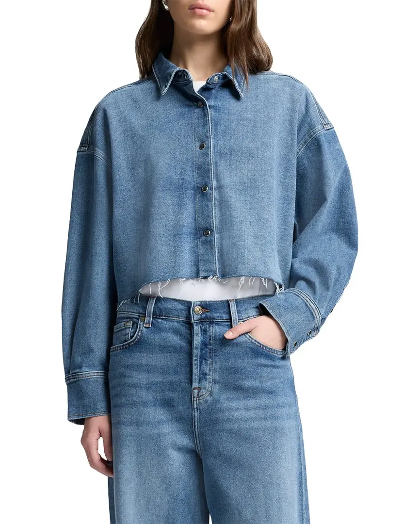 7 For All Mankind Cropped Shirt