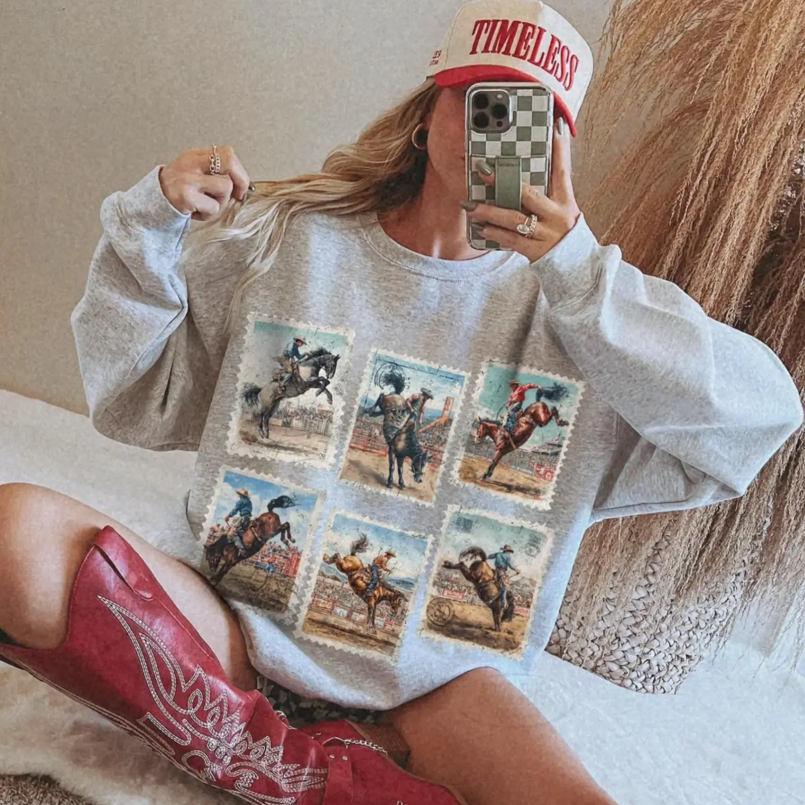 Rodeo Sweatshirt Retro Texas 90s Grunge Cowboy Western, Rodeo Mom Giddy Up Yeehaw Cowgirl Hoodie Wild West, western clothing, western cowgirl stuff, rodeo western outfit women, western graphic tees women, country concert outfits, western clothes tops