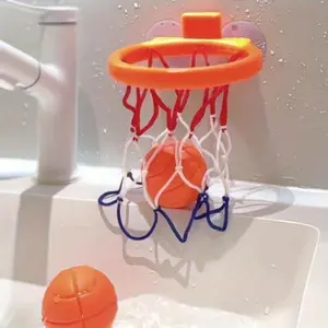Kids Indoor Sports Toy Set, Interactive Bath Basketball Kit with Hoop & Balls, Portable Basketball Goal, Fun Water Play Gift for Halloween Christmas Birthday