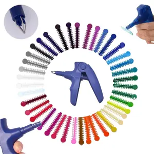 1040Pcs Multi-Color Orthodontic Ligature Ties with Ligature Gun, Complete Dental Braces Ligation Tool Kit, Hypoallergenic Elastic Rubber Bands for Professional Orthodontic Use