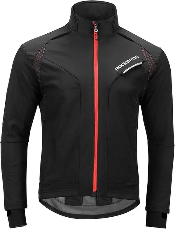 ROCKBROS Cycling Jackets for Men Winter Bike Jackets Thermal Windproof Jacket for Men Cold Weather Cycling Running Hiking ROCKBROS Cycling Jackets for Men Winter Bike Jackets Thermal Windproof Jacket for Men Cold Weather Cycling Running Hiking