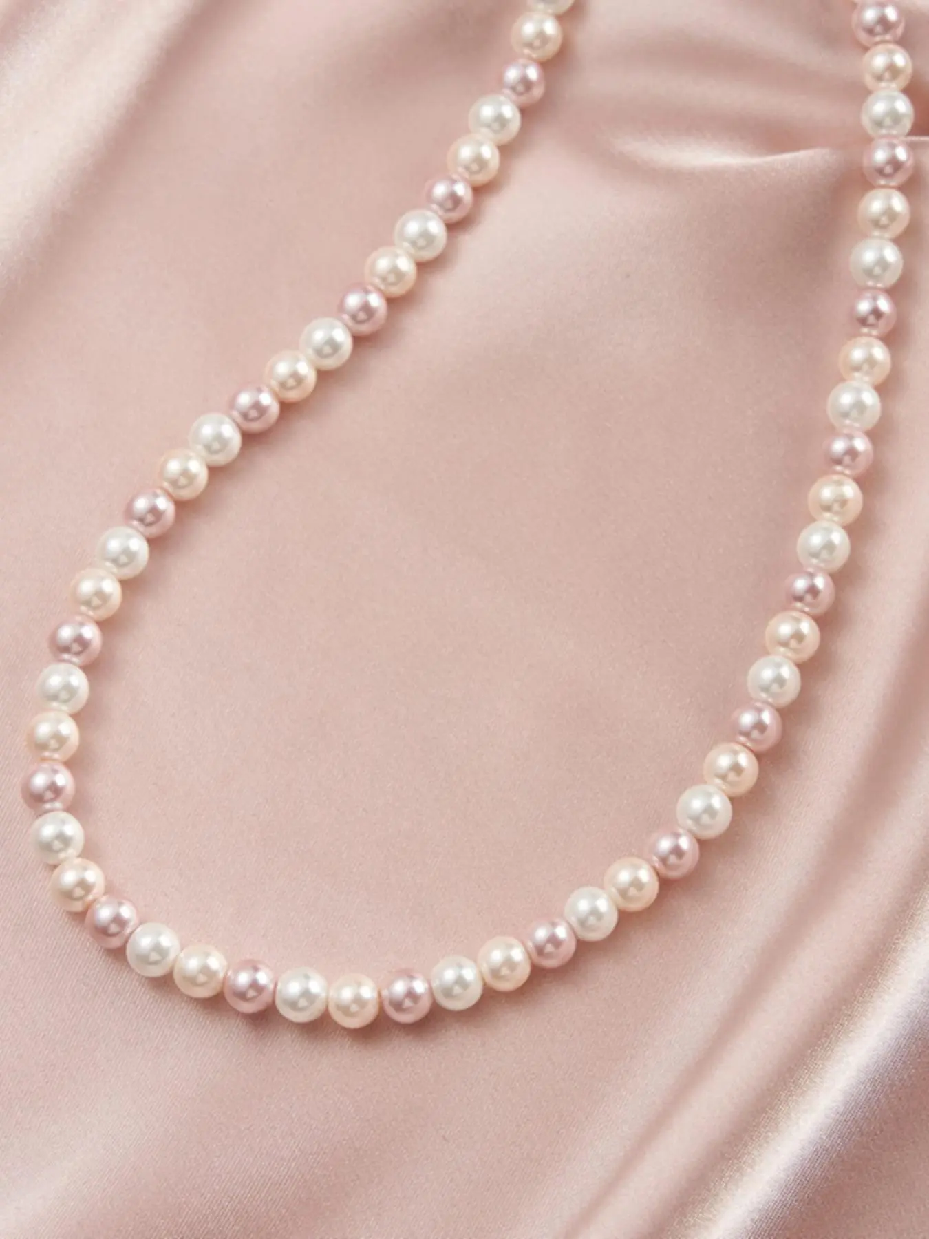 Vintage Mixed Color Shell Pearl Decorated Necklace with 925 Sterling Silver Chain, Fashion Jewelry Accessories for Women As Gift