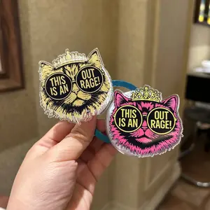 Outrage Cat MagSafe Phone Grip – Funny Pink Kitty Magnetic Pop Socket & Kickstand – Sassy Cat Lover Phone Accessory