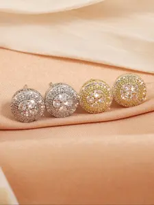 Luxury Copper Zircon Earrings for Women, High Quality Earrings, Elegant Jewelry Gift Set, Fashion Accessories for Daily Wear, Stylish Ladies' Ear Studs