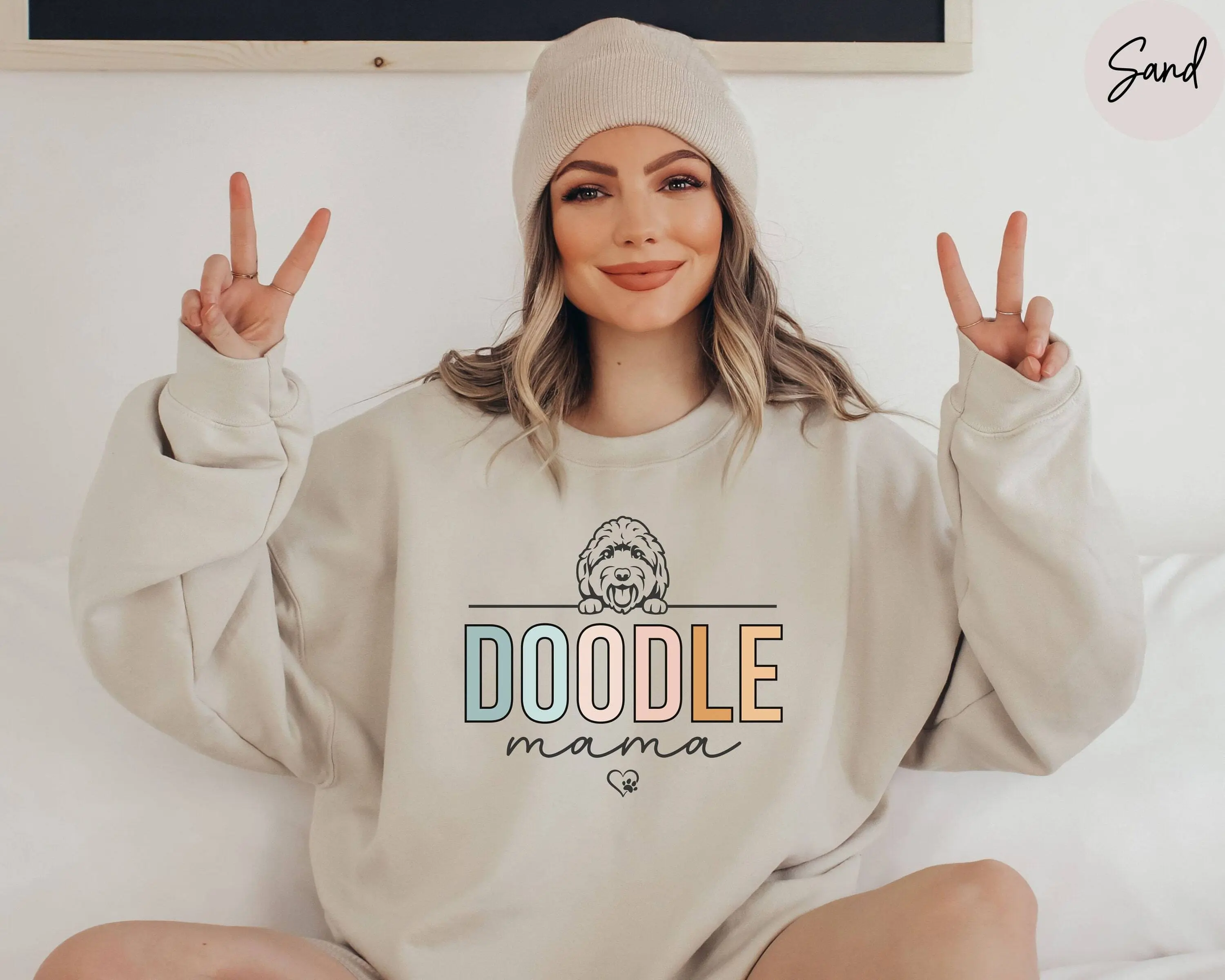 Doodle Mom Sweatshirt, Dog Mama Crewneck, Animals Lover Sweater, Doodle Sweatshirt, Gift For Her