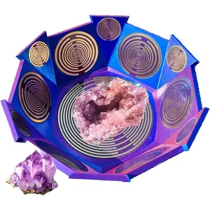 ERICAT Multi-Wave Oscillator with 24-Level MWO Matrix Bowl - Engraved Fengshui Ornament for Water Energization, Harmonic Balancing, Compact, Portable, Easy to Operate, Ideal for Gems, Anniversary Living Room Room Decor Accessory