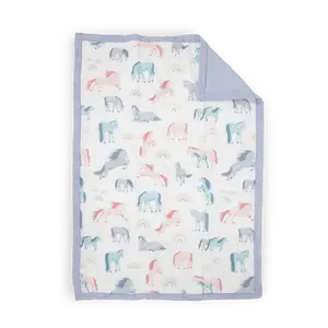 Cotton Muslin Toddler Comforter - Unicorns