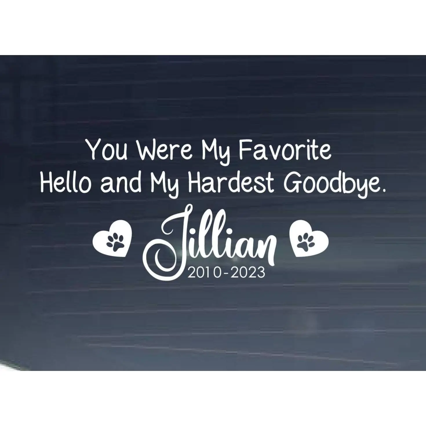 Pet Memorial Car Decal Sticker