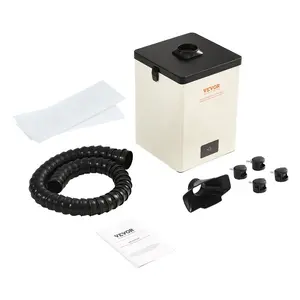 fathersdaygift VEVOR Solder Fume Extractor, 150W Soldering Smoke Extractor with 3-Stage Filters, 332 m/h Strong Suction Smoke Absorber and Purifier for Soldering, Engraving, DIY Welding, Salon