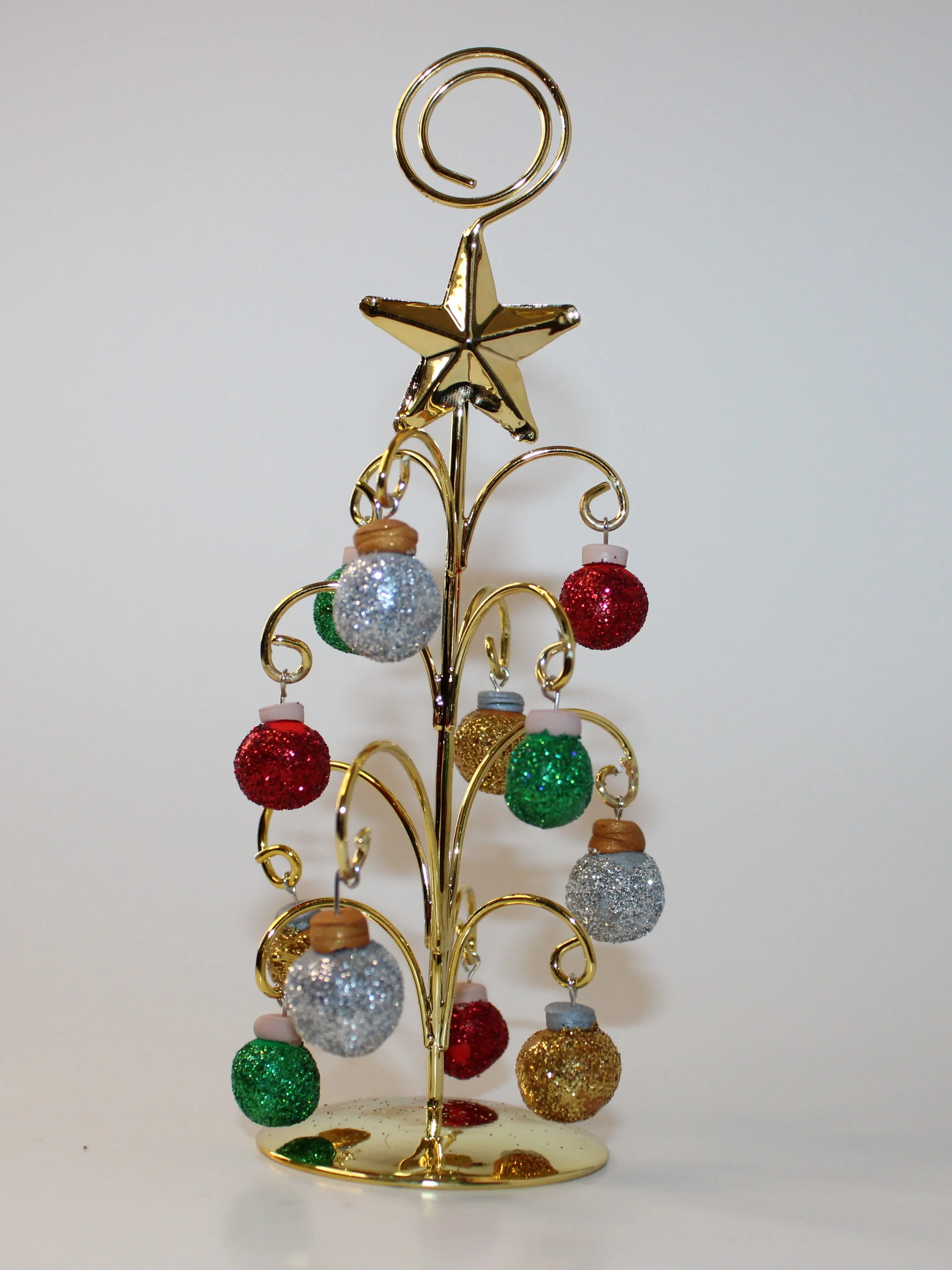 Christmas polymer clay charms for charm tree, Christmas Ornament. Set of 12, Christmas gift or birthday gift set. Charm tree included