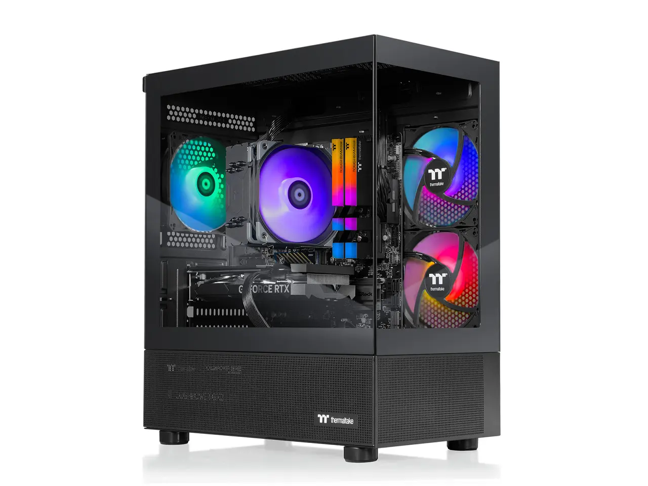 Thermaltake LCGS NE i1260T-V170B Gaming Desktop (Intel Core i5-12600KF, ToughRam DDR4 3600Mhz 16GB RGB Memory, NVIDIA GeForce RTX 5060 Ti 8G, 1TB NVMe M.2, Wifi, Windows 11) N17B-B76R-56T-LCS
