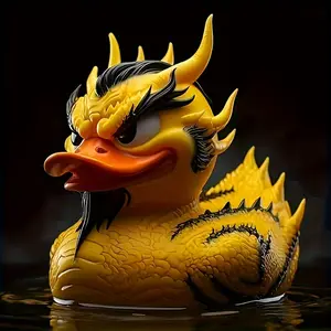 One piece of resin craft, dragon duck biological duck resin sculpture gift, duck sculpture, desktop decoration, home decoration, room decoration, as a gift to friends