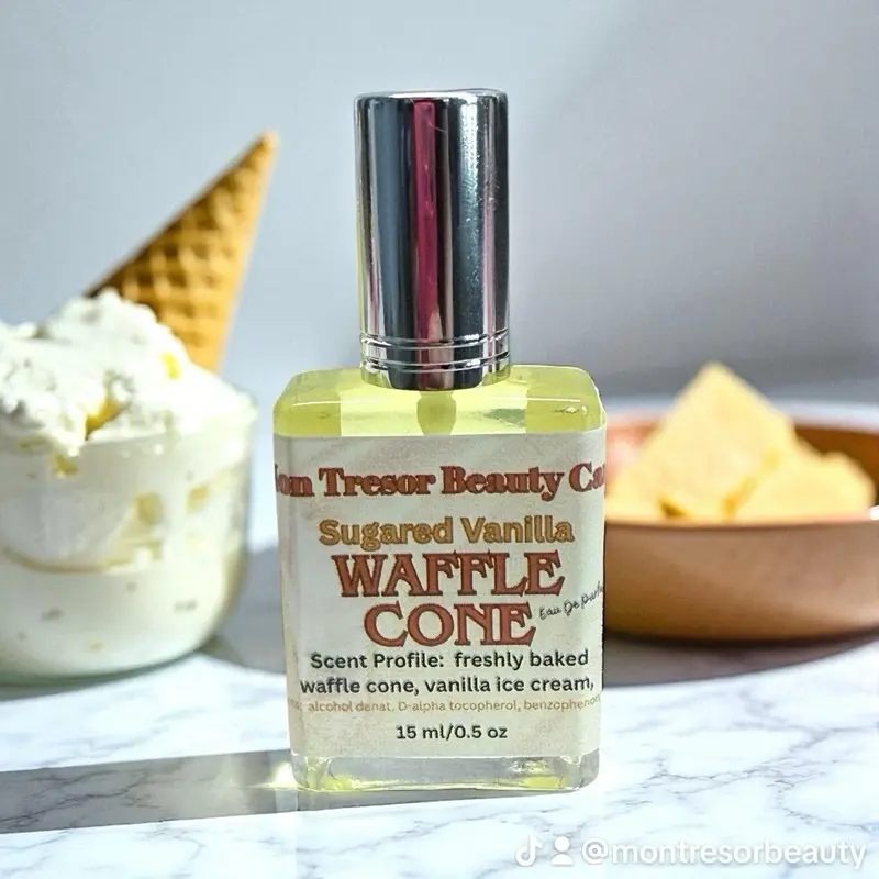 sugared vanilla waffle cones