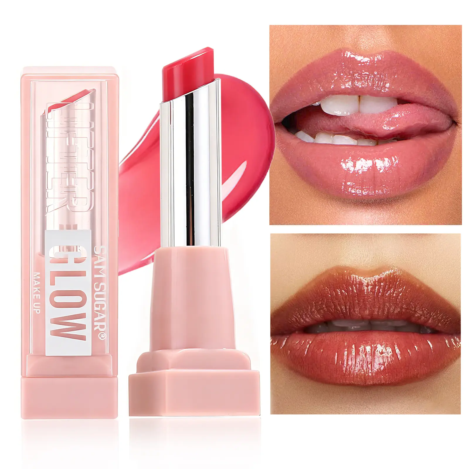 6 Color Lifter Glaze Oil Balm with HyaluronicAcid and Hydrating Oil Blend, Lip Balm with24HRs of Smooth, Buildable Color, MoisturizincShine, Maybelline