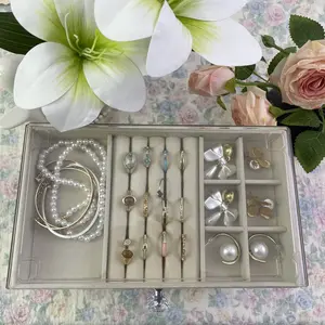 Jewelry Organizer: Multi-layer Clear Jewelry Storage Organizer With 5 Drawers - Earring Holder Necklace Display Box For Dressing Table hat blade stand