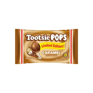 Tootsie Pops Limited Edition Individually Wrapped Single Flavor Lollipops with Tootsie Roll Center, Caramel, 12.6 Ounce