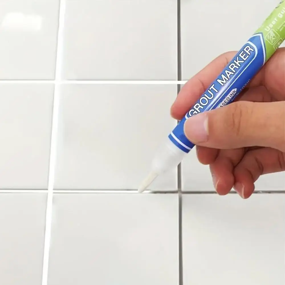 Tile Grout Marker Pen, Waterproof Tile Grout Colorant & Sealer Pen, Grout Marker Repair Pen, Grout Marker Pen for Tile Grout Sealing, Home Improvement