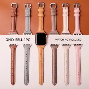 Fashionable Ultra-thin PU Leather Watch Band, 1 Count Replacement Watch Band Compatible with Apple Watch Series 9/8/7/6/5/4/SE Ultra, Smart Watch Accessories, Smart Watch Straps