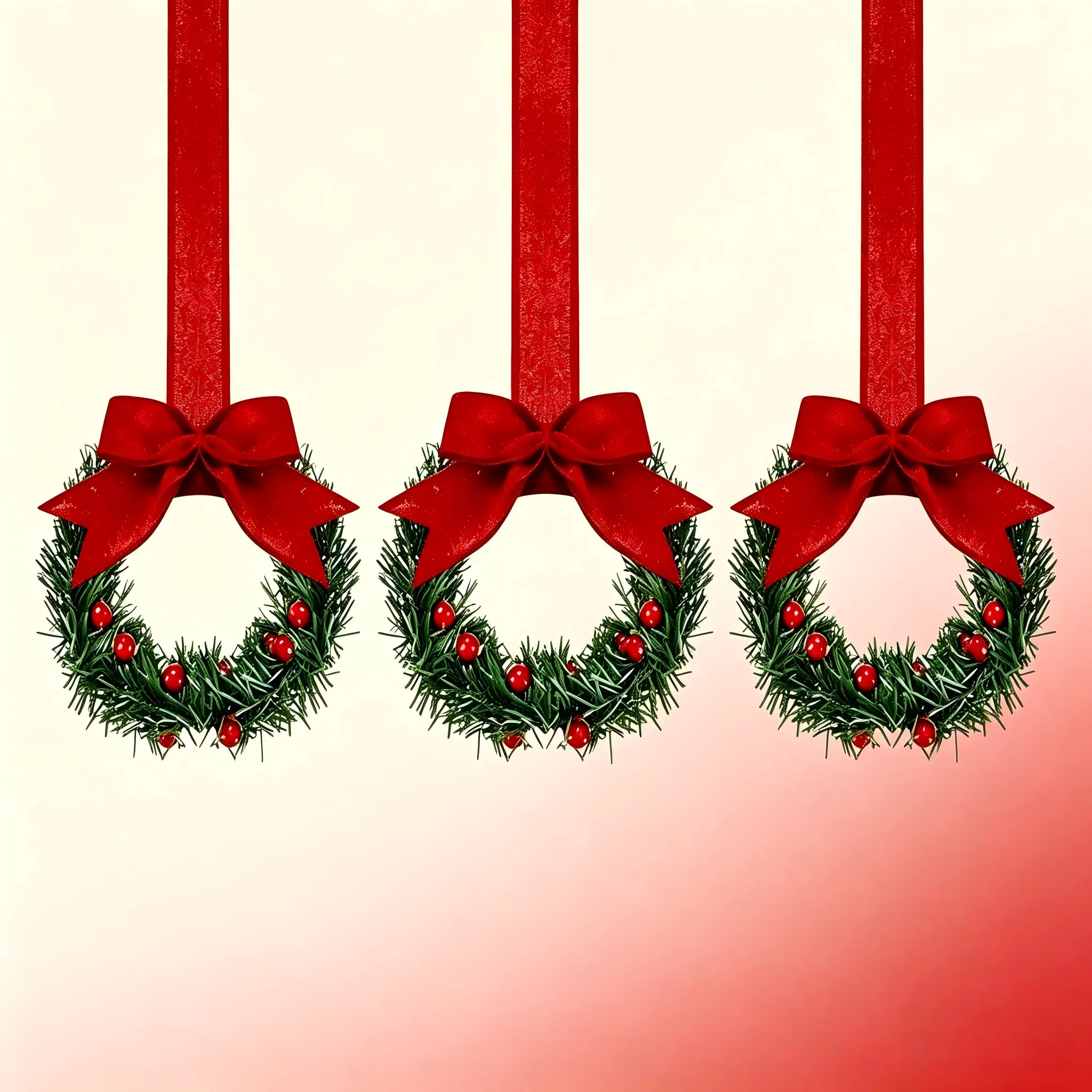 6pcs/12pcs Christmas Kitchen Cabinet Mini Wreath Hanging Ornaments withBows and Berries, Mini Christmas Wreath Small Kitchen ChristmasDecorations, Artificial Hanging Wreath for 331Window/Cabinet/Chair/Door/Stairs, Decorative Ornament