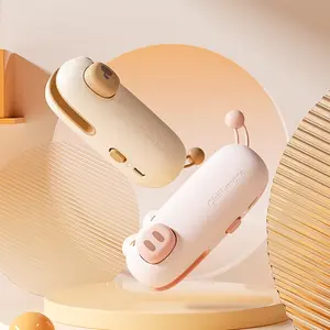 Cartoon Mini Bag Sealer, Portable Heat Sealing Machine for Food Storage, Reusable Plastic Bag Sealer Clip, Snack Fresh Keeping Sealing Artifact, Compact Kitchen Gadget for Chips Cookies Bread & Food Bags, Cute Fun Design Home Organizer