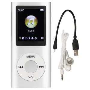 MP3 Player,MP3 Music Player Stylish Multifunctional Lossless Sound Slim 1.8 Inch LCD Screen Portable MP3 Music Player (Sliver or pink)
