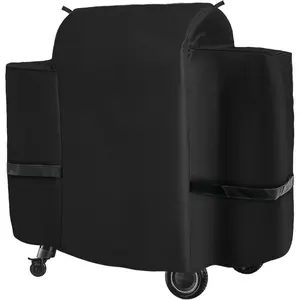 Outdoor 600D Heavy Duty Grill Cover for Traeger Ironwood 650 Series, Full-Length Grill Cover Grill Accessory  Pellet Cover Compatible with Traeger Ironwood 650 Accessories BAC505,Black