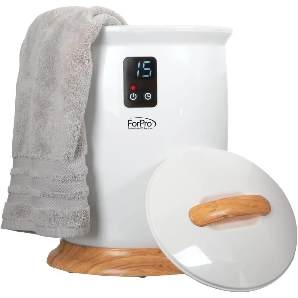 Luxury Towel Warmer, Extra Large Bucket-Style Hot Towel Warmer with Auto Shut Off, 4 Timer Settings for Home and Bathroom, White