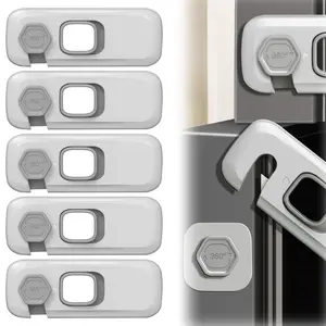 5 Pack Proof Refrigerator Lock,Fridge Locks for Kids with Sticky Adhesive Pads, Proofing Cabinet Locks, oven lock safety, fridge lock, for Fridge, Drawers, Dishwasher, Oven, Cupboard, Closet