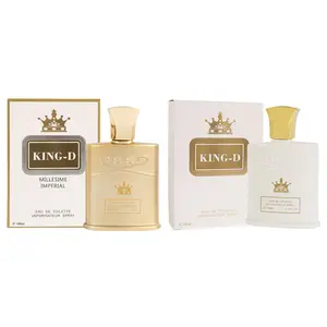 Bundle of King-D White and King-D Millesime Imperial Cologne for Men Eau de Toillete 100ml
