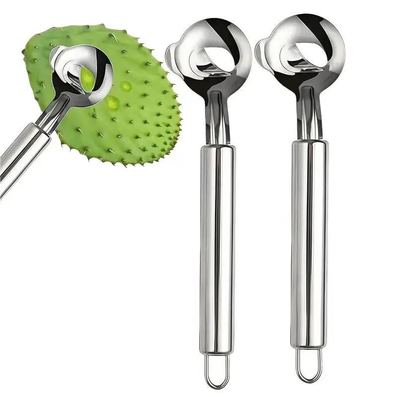 3-Piece Stainless Steel Cactus Peeler Tool Set, Multi-Purpose Nopales Peeler, Noodle Cutter & Scoop, Ergonomic Easy-Grip Handles, Dishwasher Safe Kitchen Must-Have