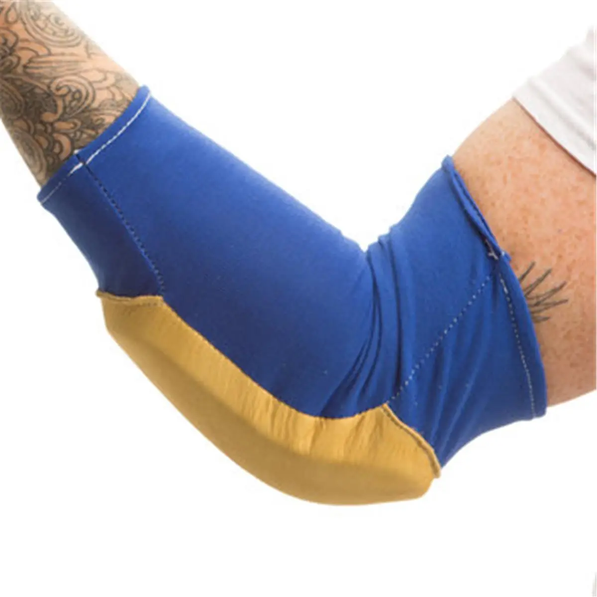 Impacto Pull-On Elbow Pad - Extra Large, Memory Foam Padding, 4-Way Stretch Breathable Polycotton, Grain Leather Cover for Abrasion Protection (Paintball Sports Equipment)