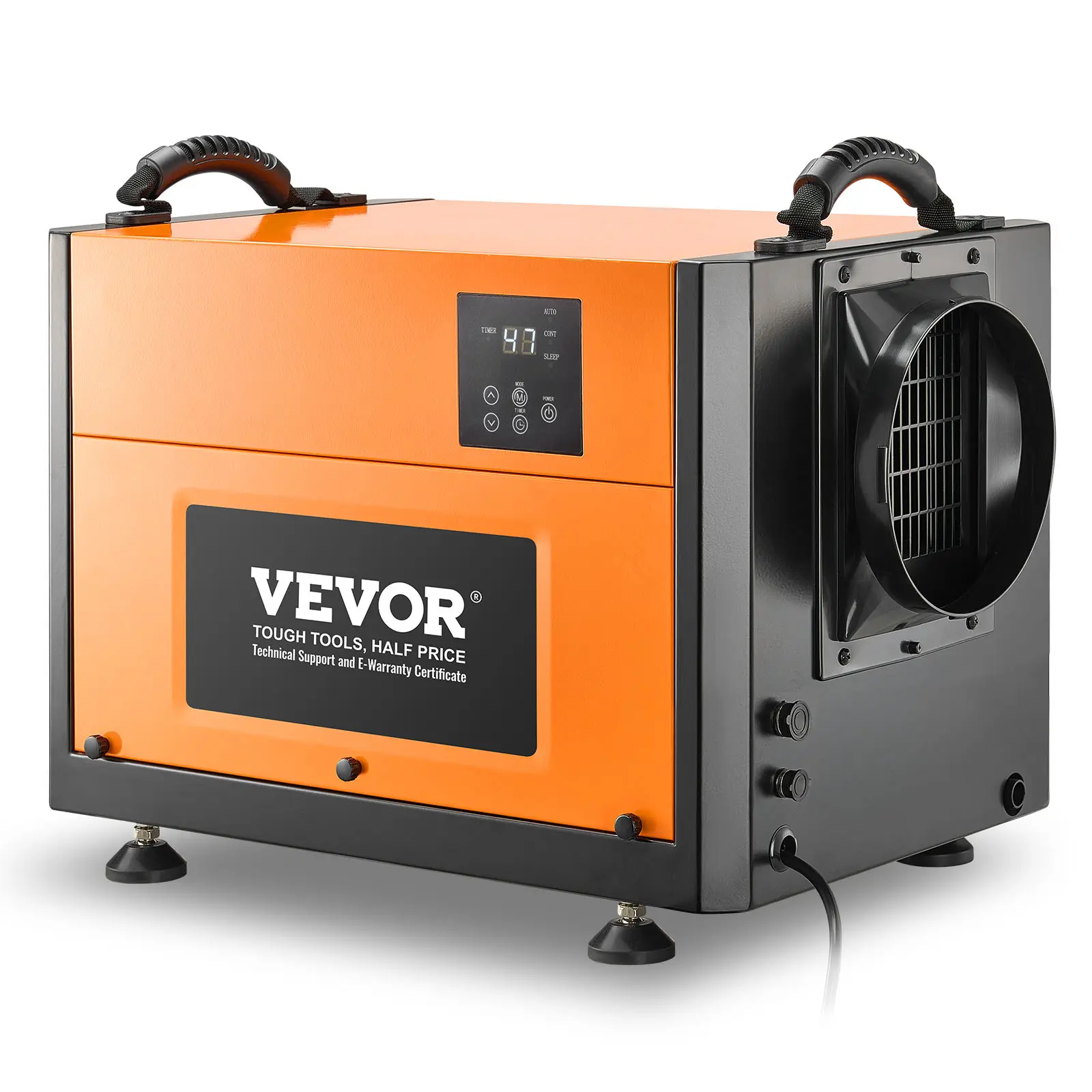 【summerfinds】VEVOR 125 Pints Commercial Dehumidifier with Drain Hose, Portable Crawl Space Dehumidifiers for Basement Storage Room Industrial Grade, Auto Defrost/Drainage, Heavy-duty Galvanized Steel, LED Indicate,dorm essentials,home essentials