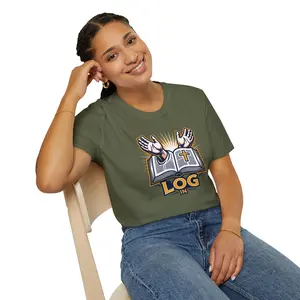 Religious T-Shirt — Open Bible with Praying Hands Design