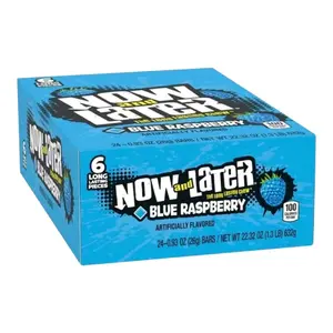 Deals Now and Later, Banana, Original Taffy Chews Candy, 0.93 Bar, 22.32 Ounce (Pack of 24) Snack Bite Bonbon Sweet