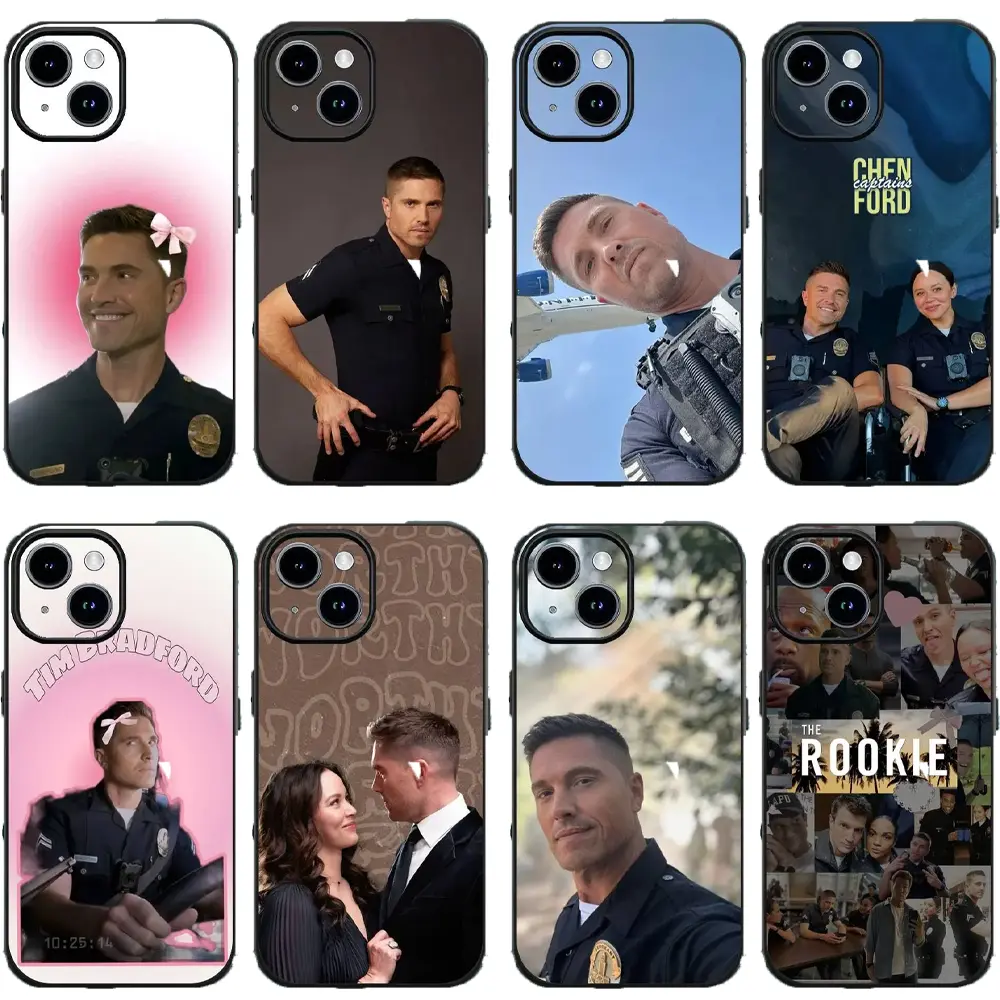 Tim Bradford The Rookie Eco-Friendly Smartphone Case - Classic Black Soft Shell Mobile Phone Accessory, Multi-Model Protective Cover That Fits iOS Devices Including iPhone 17,16 Pro Max,15,14 Plus,13,12,11, Accessories