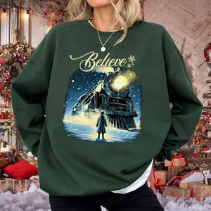 Polar Express Christmas Shirt, Polar Express, Believe Sweatshirt, Train Depot North Pole Shirt, Vintage Christmas Tee, Unisex Wear, Trending Xmas High-Quality Printed