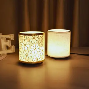 Vintage LED Table Lamp, Ambient Table Lamp, Flower Design Lamp, USB Rechargeable LED Night Light, LED Mood Light, Decorative Desktop Lamp for Bedroom, Living Room, Home Decor, Indoor Decorative Light