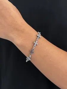 Men's Fashionable Cross-Stitch, Trendy and Versatile Accessory, Perfect Gift for Men, Friends, and Family, Stainless Steel Wrist, Stainless Steel Bangle