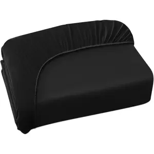 Fitted Sheet Only,  Size Sheets for  Up to 14 Inches Deep Procket, Single Bed Mattress Sheets Stretchable Breathable Jersey Knit Cover, Black