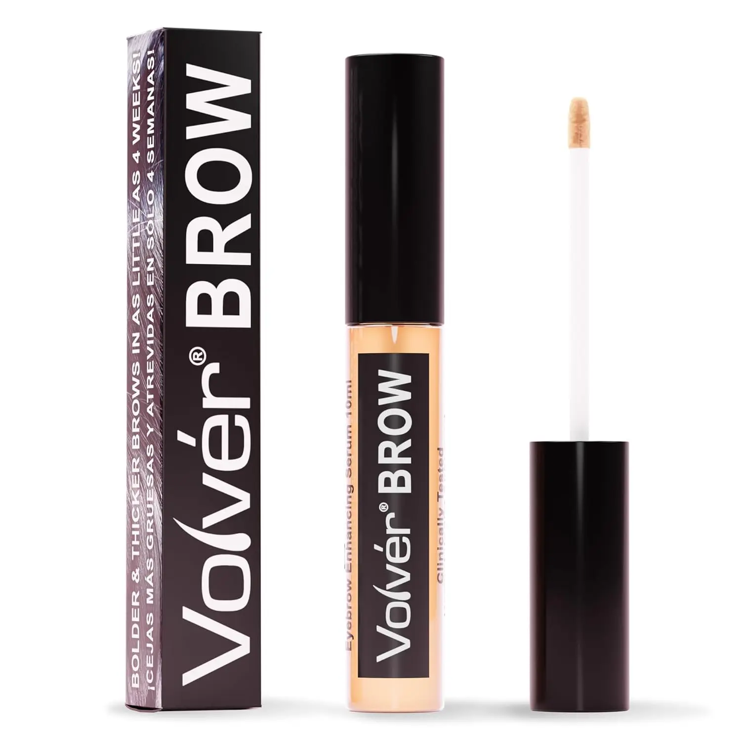 Volver BROW Enhancing Serum for Bolder Thicker Denser Eyebrows | Advanced Stem Cell Formula with Minimal Ingredients for women and men | Clinically Tested and Dermatologist Approved | MADE IN USA 10ml