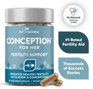 Eu Natural Conception for Her Fertility Supplements for Women – Aids Ovulation, Hormonal Balance, & Regular Cycles – Prenatal Vitamin Support with Myo-Inositol, L-MethylFolate, Vitamin D, Vitex