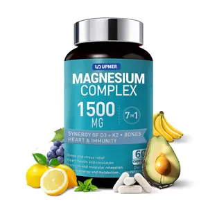 Advanced Magnesium Complex 1500mg 7-in-1 Formula for Sleep Relaxation Muscle Recovery and Heart Health 60 Capsules