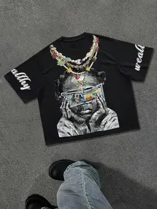 New Arrival Premium Heavyweight Oversized Graphic Unisex T-Shirt - Y2K Inspired Retro Streetwear Casual Statement Tee for Men & Women, Boxy Fit Urban Fashion Top