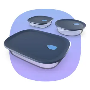 Voila Glassware from Tupperware! Freezer to Oven to Fridge to Microwave! Baking